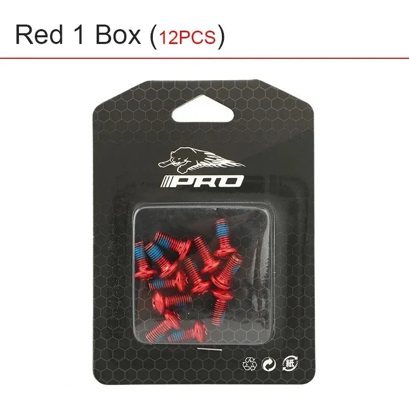 MTB Disc Brake Rotor Fixing Screw 12PCS T25 Color Alloy Steel Disc Brake Screw Bicycle Accessories