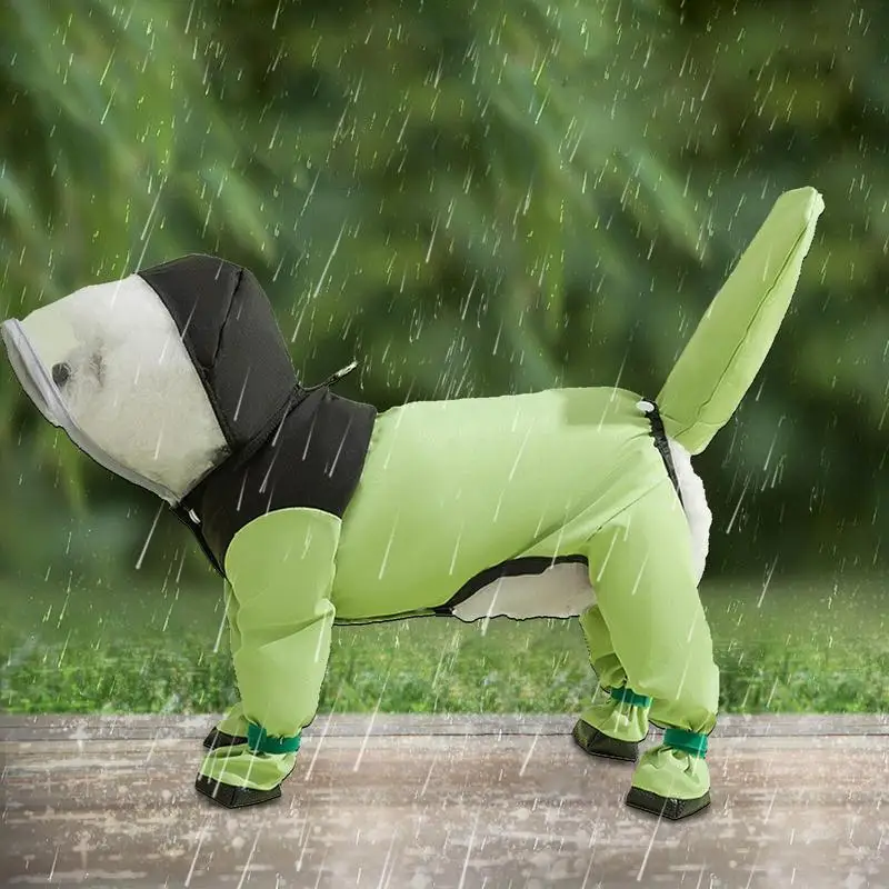 Funny Fuzzy Reflective Dog Raincoat Dog Yellow Raincoat Small Dog