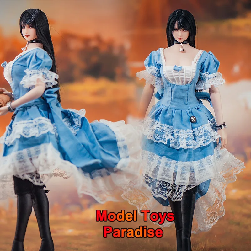 

LIFS23CL06 1/6 Women Soldier Gothic Lolita Corset Dress Waistband Sweet Legant Court Dress Fit 12inch Action Figure Body