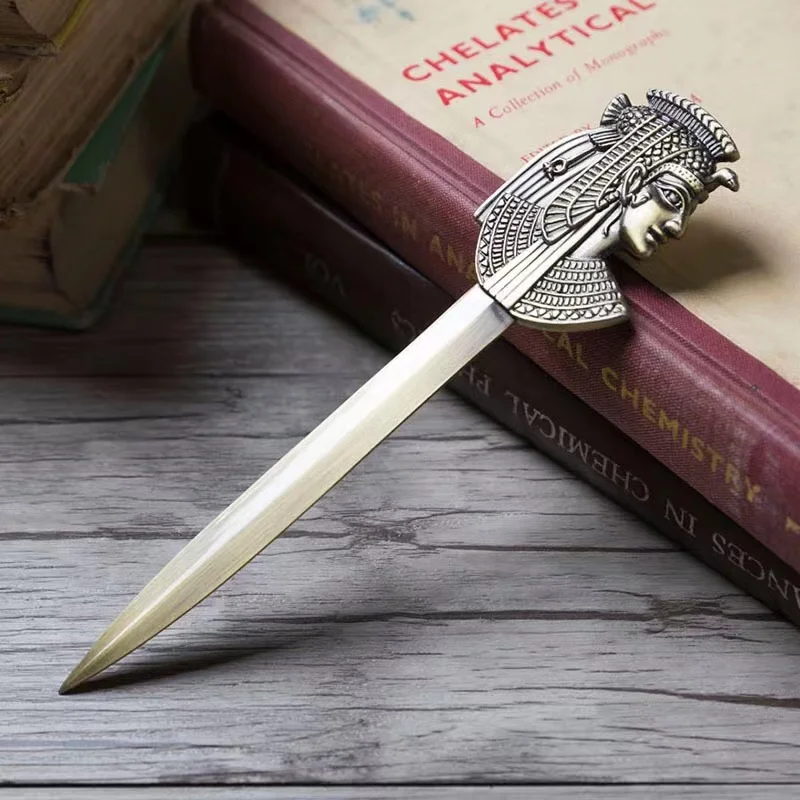 Vintage Letter Opener Sun God Totem Decoration Letter Opening Bookmarks Metal Notebook Decoration Clamp Planner Accessories mail opener