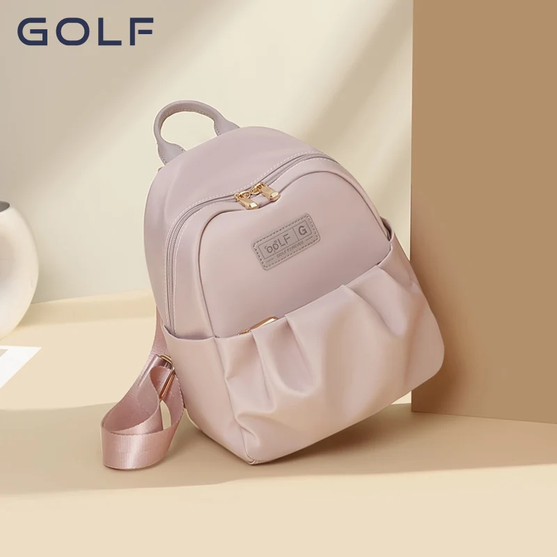GOLF backpack female 2024 new lightweight small backpack canvas large capacity commuter student small schoolbag wate 3