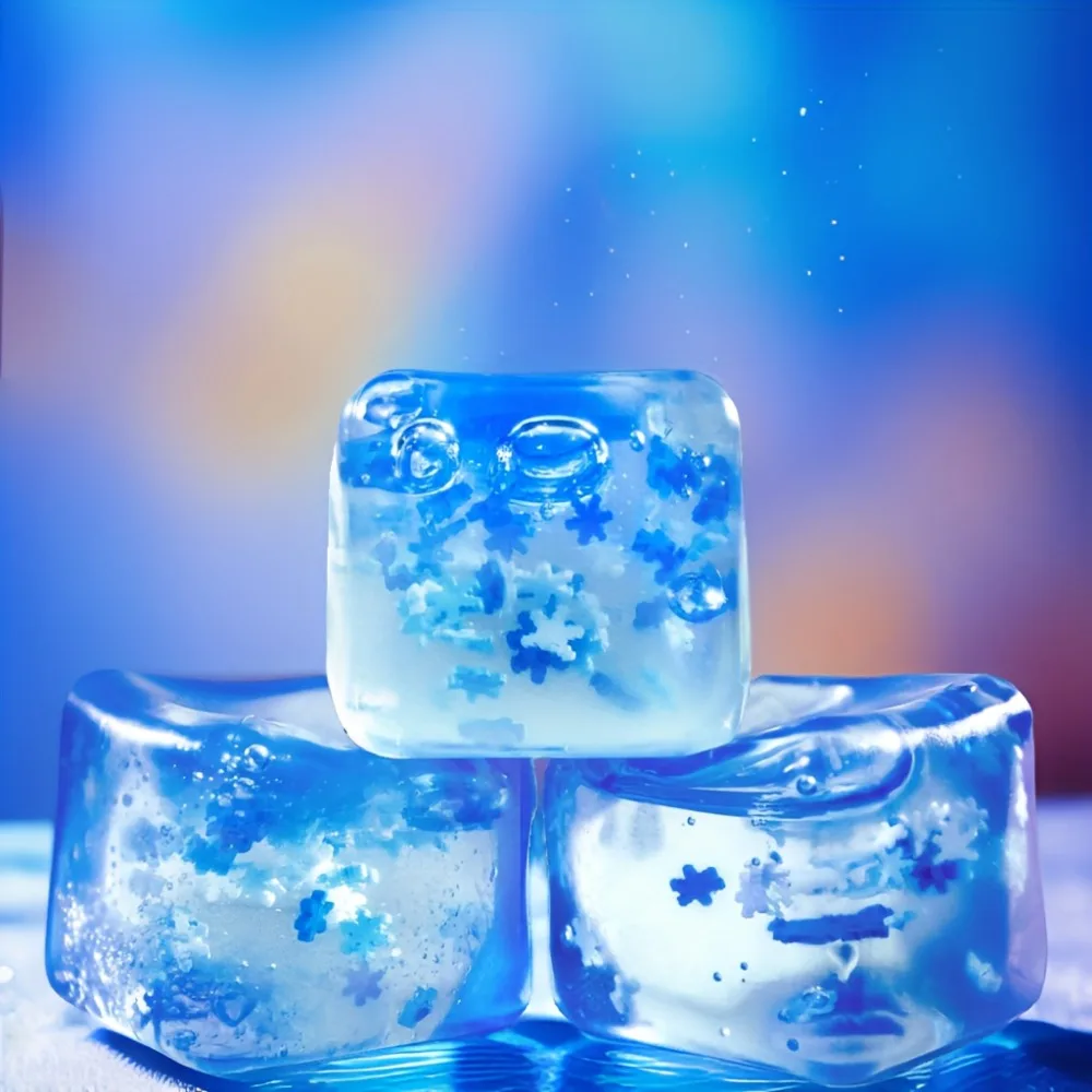 Fidget Toy 1pc Squishy Ice Cube Stress Balls For Kids And Adults Anxiety Relief Funny Calming Toys