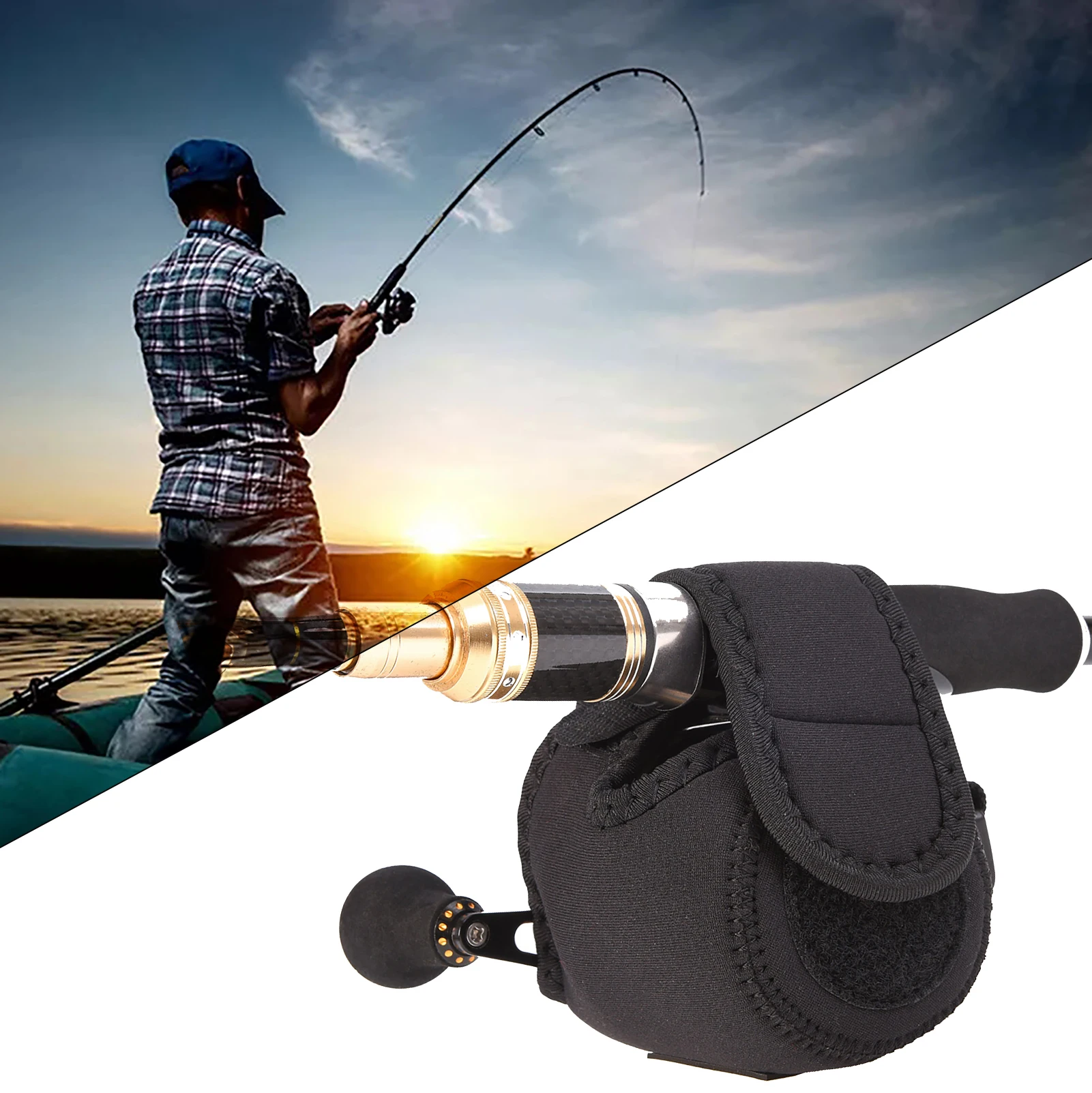 Housse De Protection Pour Moulinet De Pêche – Étui Noir, Universel, Neuf