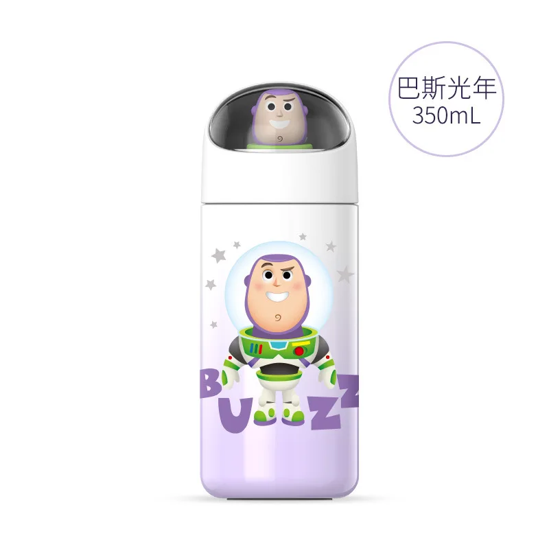 소녀들을 위한 귀여운 단열 컵, 디즈니 보온병 컵, 귀여운 Lotso 외계인 버즈 라이트이어 휴대용 물컵, 350ml