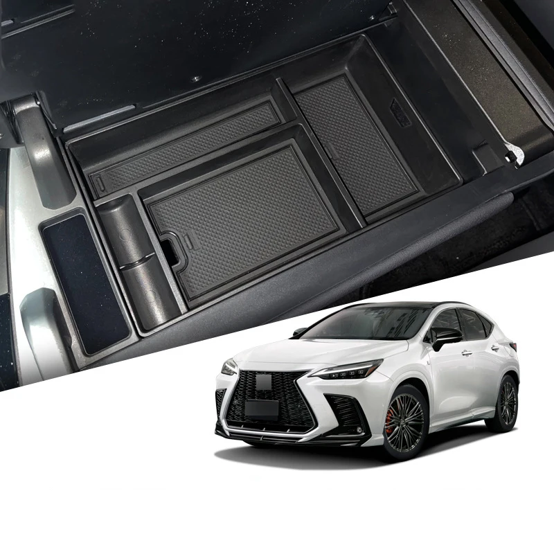 Car Central Armrest Storage Box For Lexus NX/RZ 2022 2023 Center Console Storage Organizer Container Tray Interior Accessories car central armrest box storage stowing tidying container organizer for mazda 3 axela 2019 2020 2021 bp decoration accessories