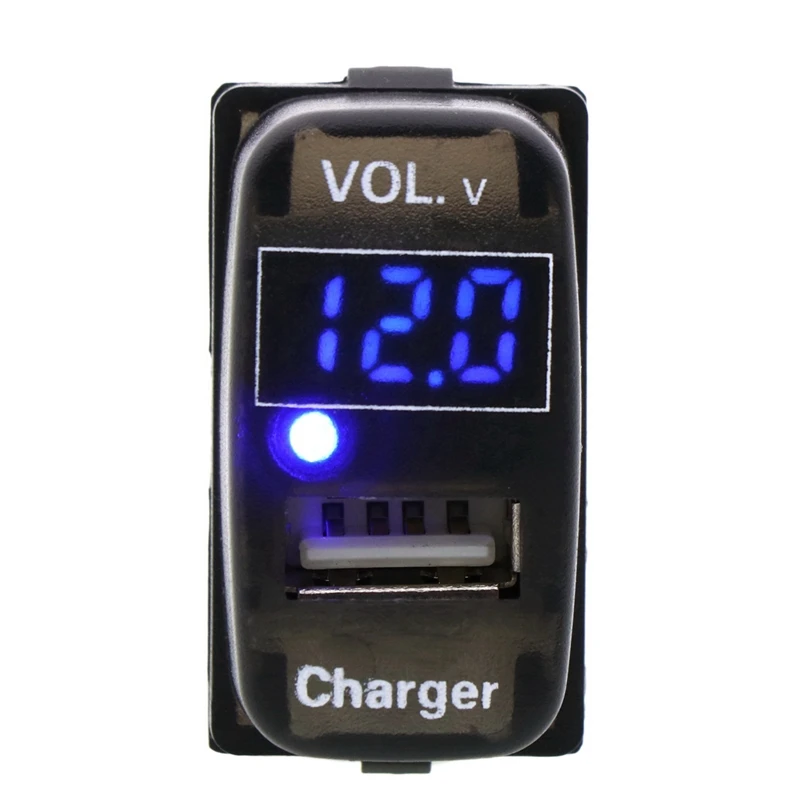 

USB Charger DC12V 5V 2.1A Socket Car Led Digital Voltage Display Voltage Meter Battery Monitor For Mitsubishi