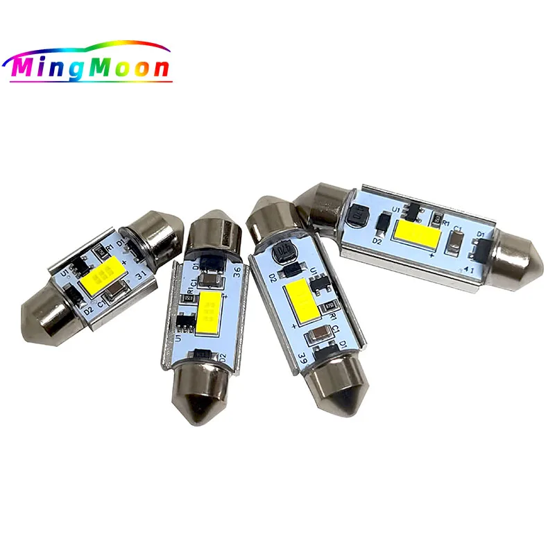 

100Pcs LED CSP 3570 Signal Lamp Canbus Bulb 31MM 36MM 39MM 41MM C5W C10W LED Festoon Auto Interior Reading Dome Light White