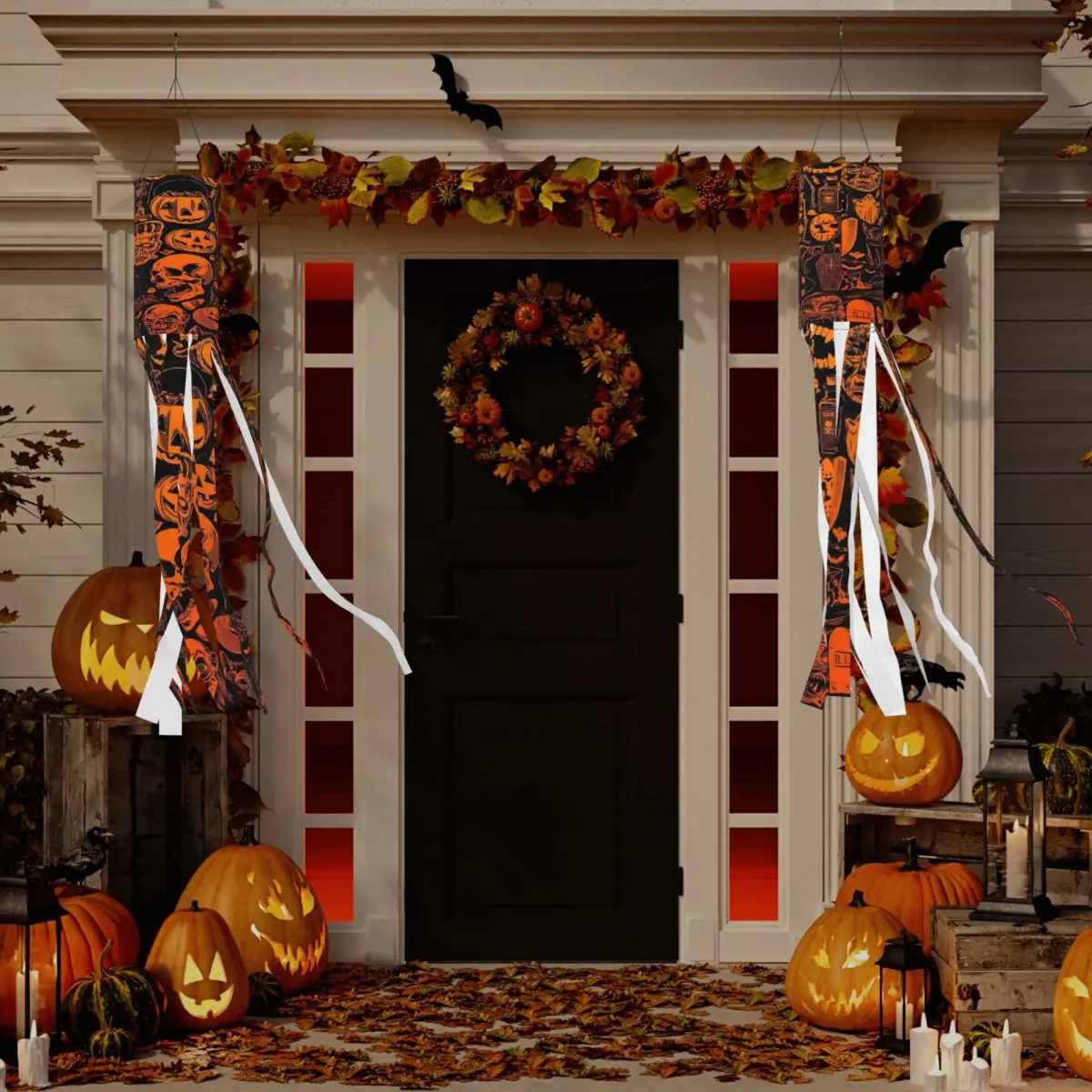 Dolcetto O Scherzetto 1 Halloween Windsock Glowing Ghost Dress Up Halloween Windsock