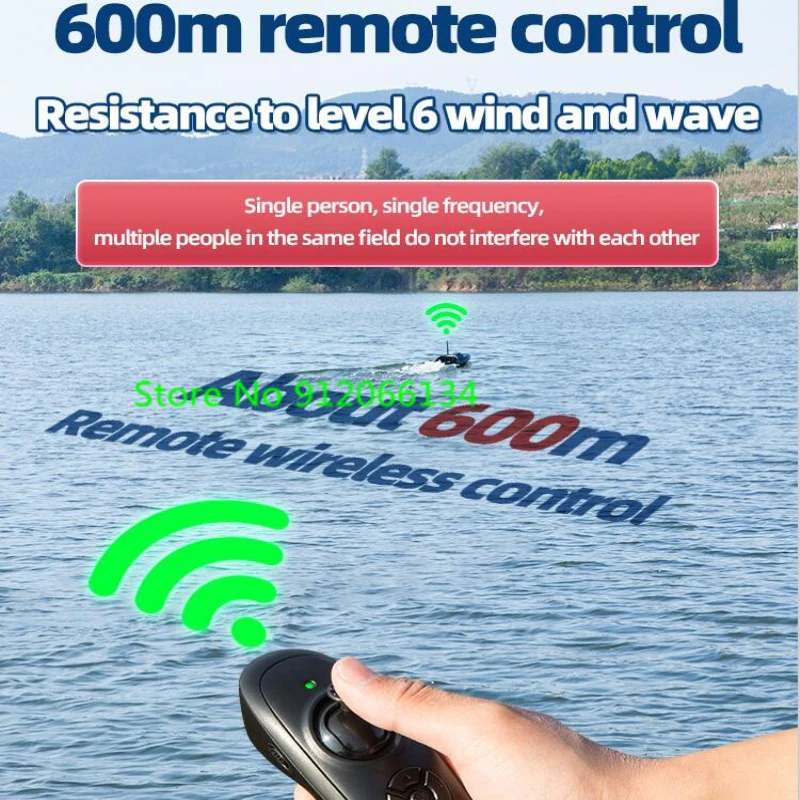 전기 언후크 리모컨 미끼 보트, 고출력 GPS Retun RC 낚시 미끼 보트, 600M, 99GPS, 3 기어 속도, 55cm, 대형 2.5kg, 12V