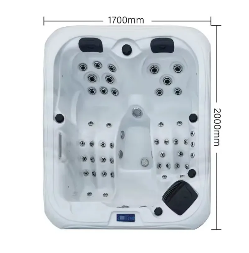 3-Person Outdoor Hot Tub with Jet Massage 4