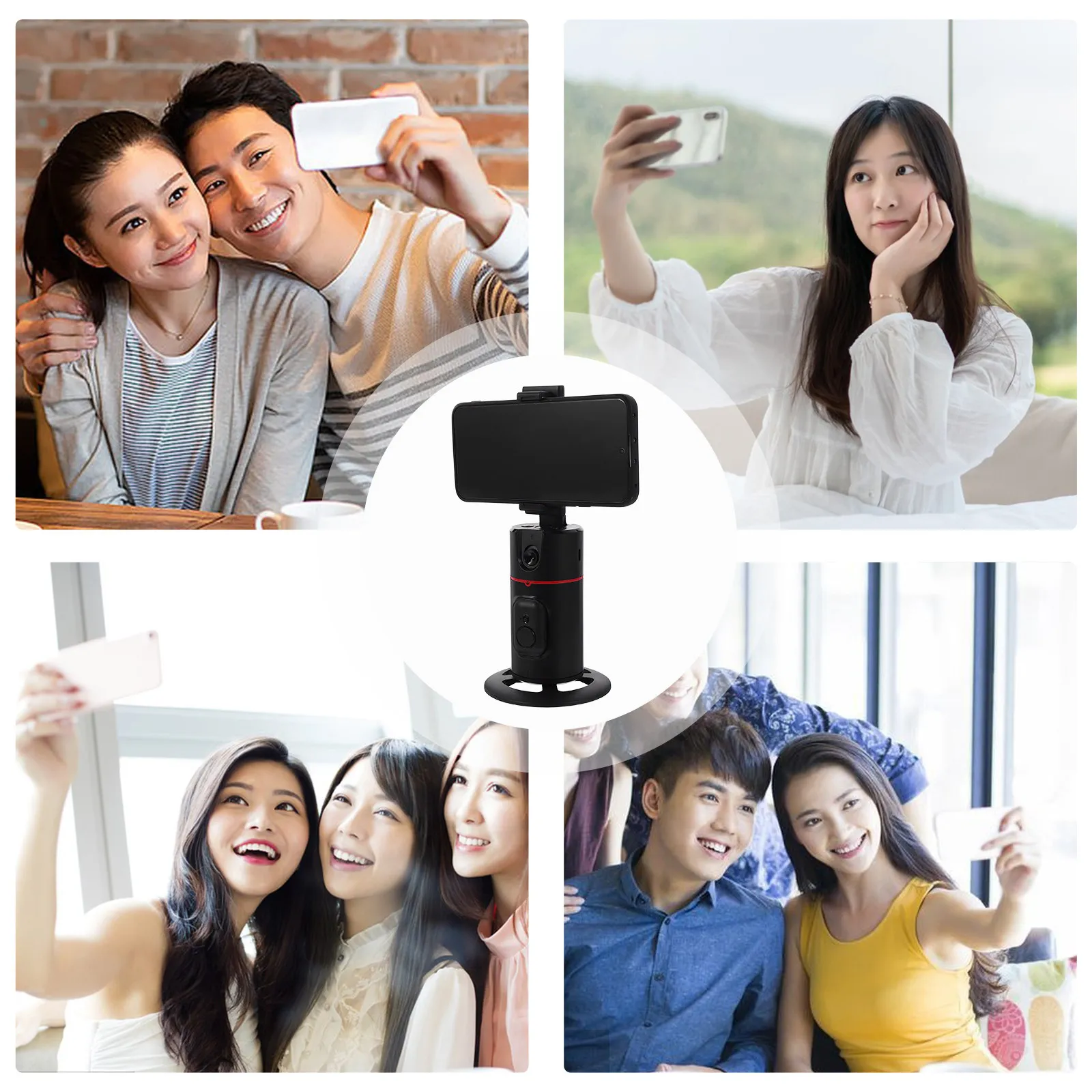 스태빌라이저 셀카봉 자동 얼굴 인식 탈부착 클램프 홀더 비디오용 스태빌라이저