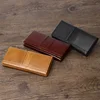 RFID Genuine Leather Men's Long Wallet First Layer Cowhide Leather Large Capacity Clutch Slim Card Holder Purse Wallet 2
