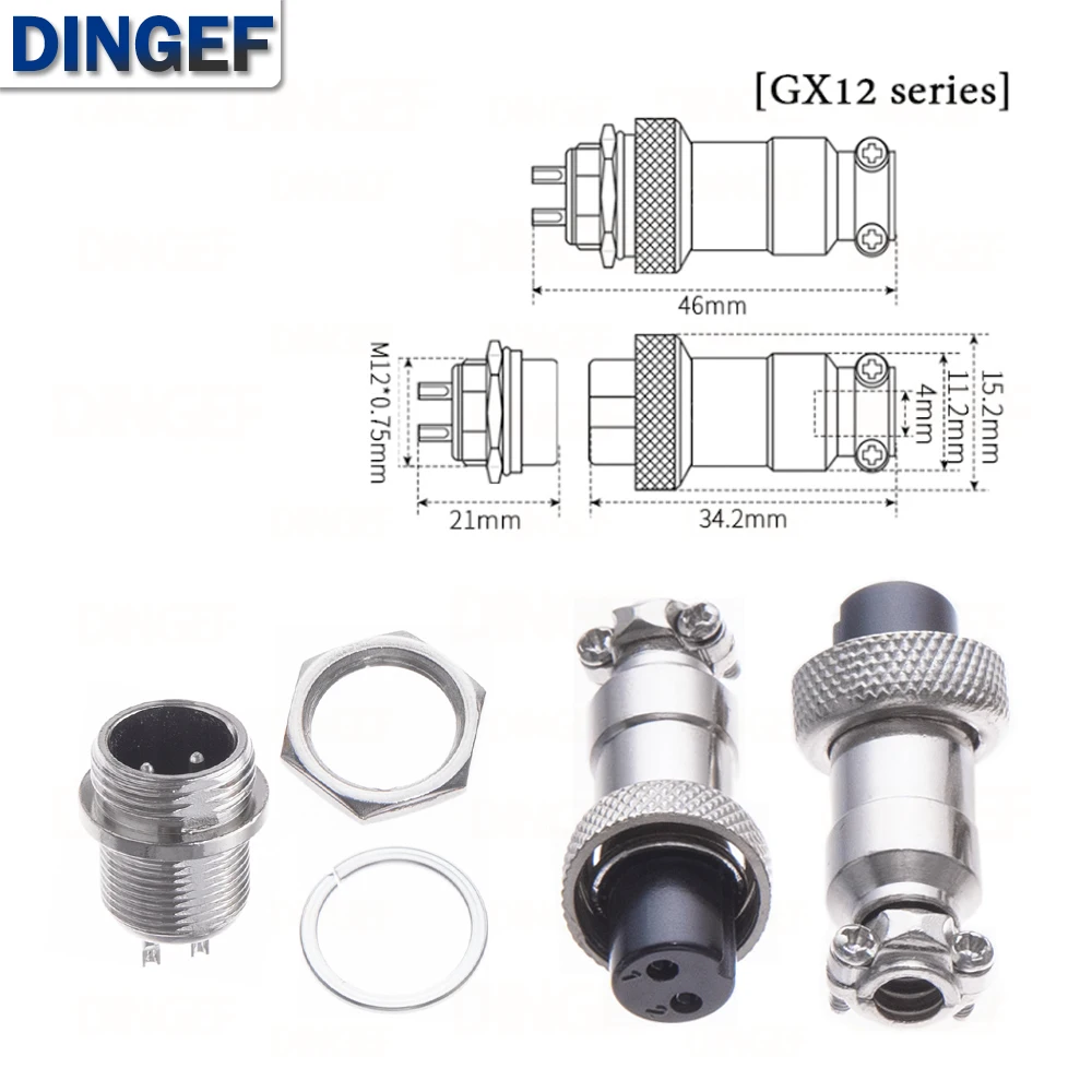 Enhanced Circular Aviation Socket Plug with Plastic Cap - 12mm, Multi-Pin Configuration