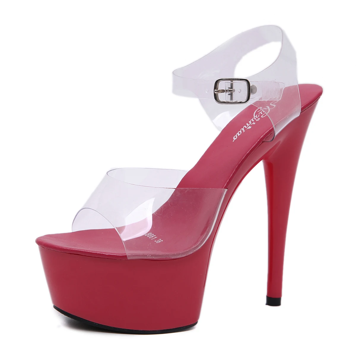 

Summer 2022 Fetish Ballet Party Dance Sandals Peep Toe Shoes Women 15cm Thin Heels Exegang Pumps Ankle Strap sandalias de mujer