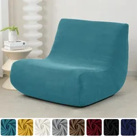 Stretch Armless Floor Sofa Covers Polar Fleece Single Sofa Protector Slipcover for Fireside Chair Adult Bean Bag Chairs Covers 1