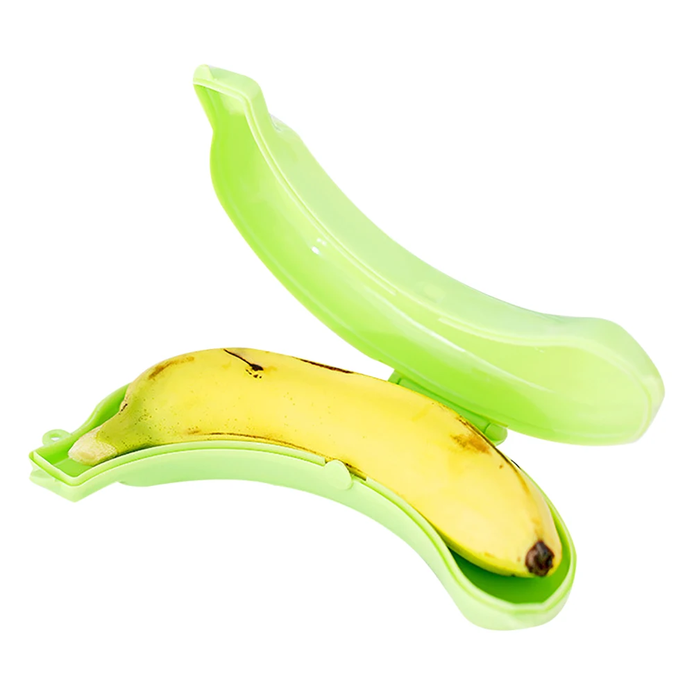 1PC Portable Banana Shape Banana Protective Case Creative Plastic Banana Fruit Storage Case for Travel Outdoor 5