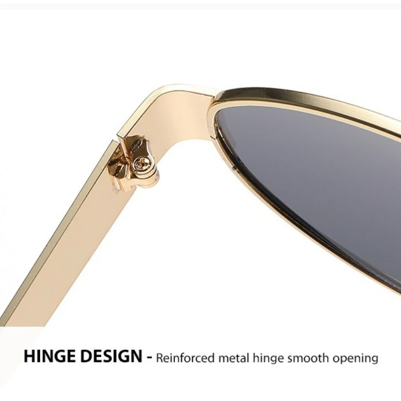 Chic Personalized Oval Metal Frame Myopia Sunglasses