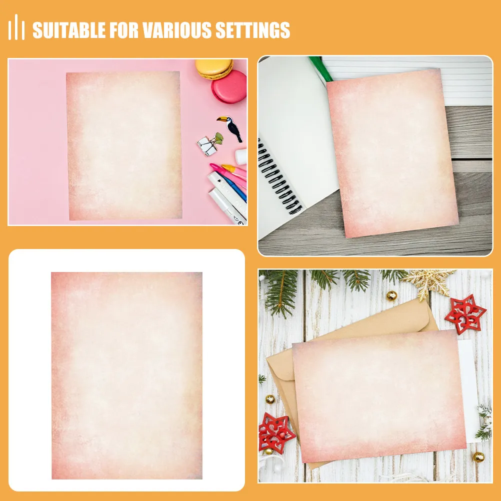 60Pcs 종이 빈티지 DIY 편지 용지 양면 빈 A4 부드러운 표면 인쇄 가능한 초대장 용품