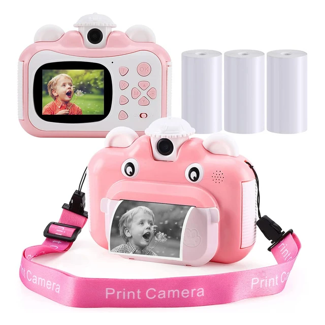 Cámara de impresión instantánea para niños, cámara instantánea de video  1080P para niños de 6 a 14 años, regalos de cumpleaños de Navidad para  niñas