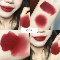 Gege Bear Rabbit Matte Velvet Lip Clay - Long-Lasting, Non-Drying Lip Glaze (Wine Red GX1075-5)
