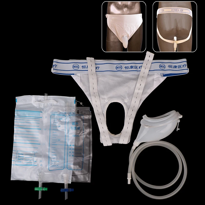 2000ml Portable Wearable Urinal Urine Bag Collector Toilet Elastic Man Women