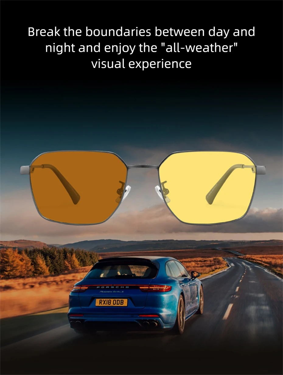 CAPONI Night Vision Männer Sonnenbrille Neue Licht Original Design Photochrome Braune Sonnenbrille Fahren UV400 Gelb Shades BSYS24708 – Detail 9