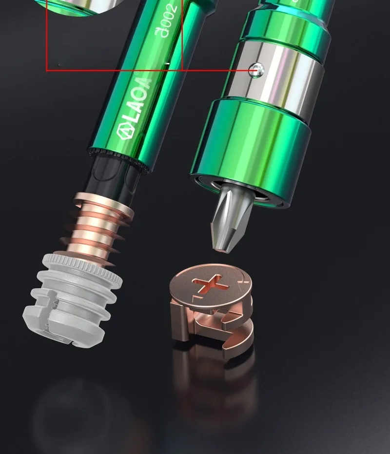LAOA 1/4 Starker Magnetischer Winddichter Drei-in-Eins-Magnet-Saughülsen-Set, Verlängerter Elektrobohrer-Bit-Magnetspulen-Satz – Detail 12