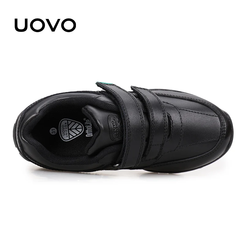 Kids shoes UOVO 2025 Spring and Autumn Children's sneakers boy Genuine Leather  Footwear Black Casual Sneakers  shoes size 31-42 4