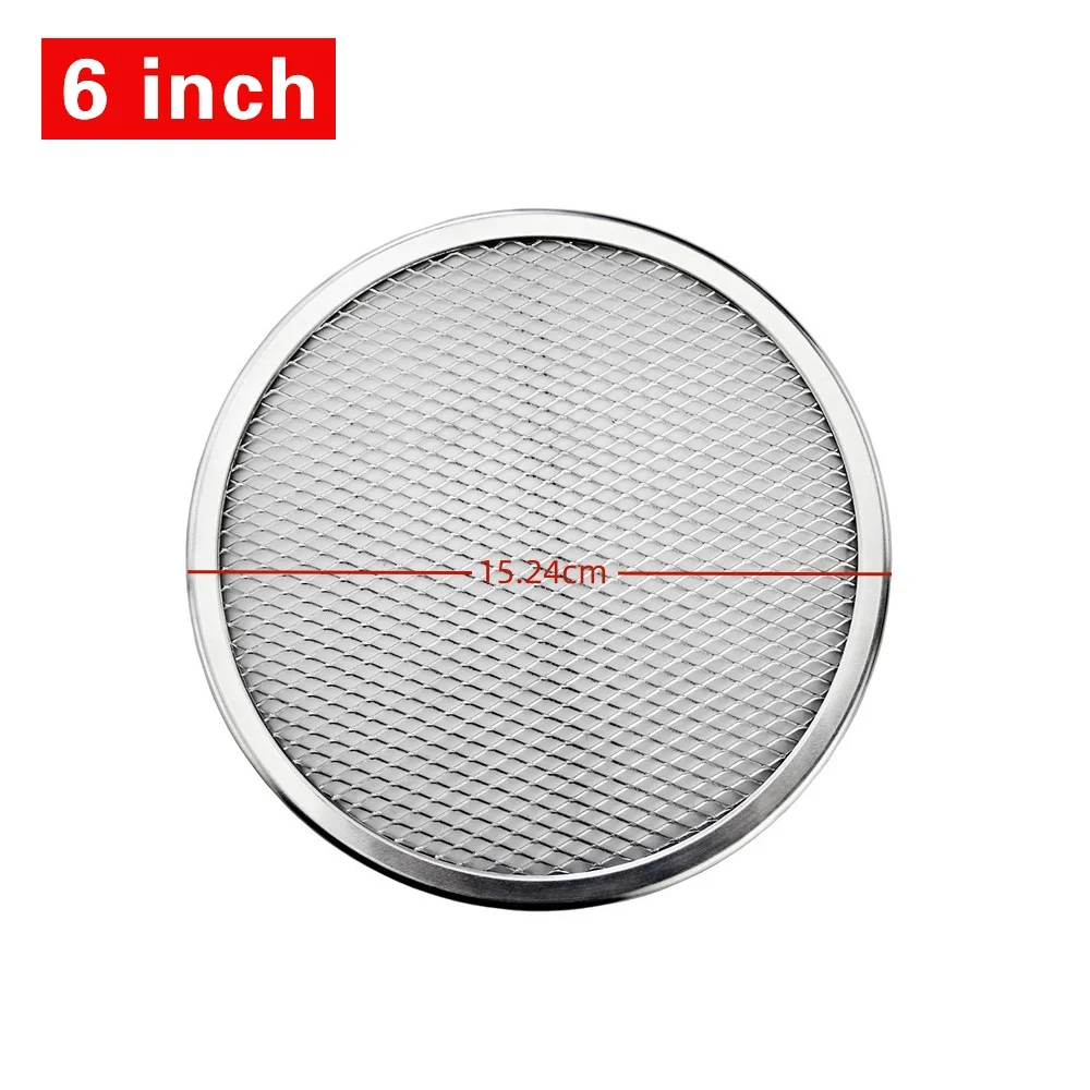 6-14 zoll Pizza Bildschirm Pan Metall Net Nicht Stick Backblech Neue Nahtlose Aluminium Metall Net Backformen Küche pizza Werkzeuge