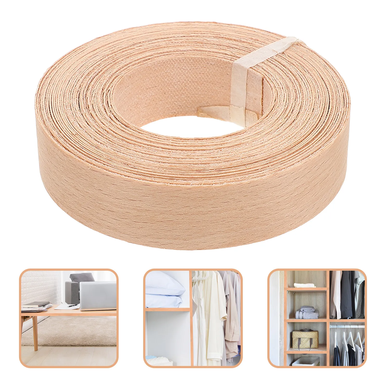 목재 엣지 밴딩 스트립 두꺼운 유연한 엣지 밴딩 스트립 롤 (옷장 문, 캐비닛 모서리 및 DIY 리노베이션 프로젝트용)