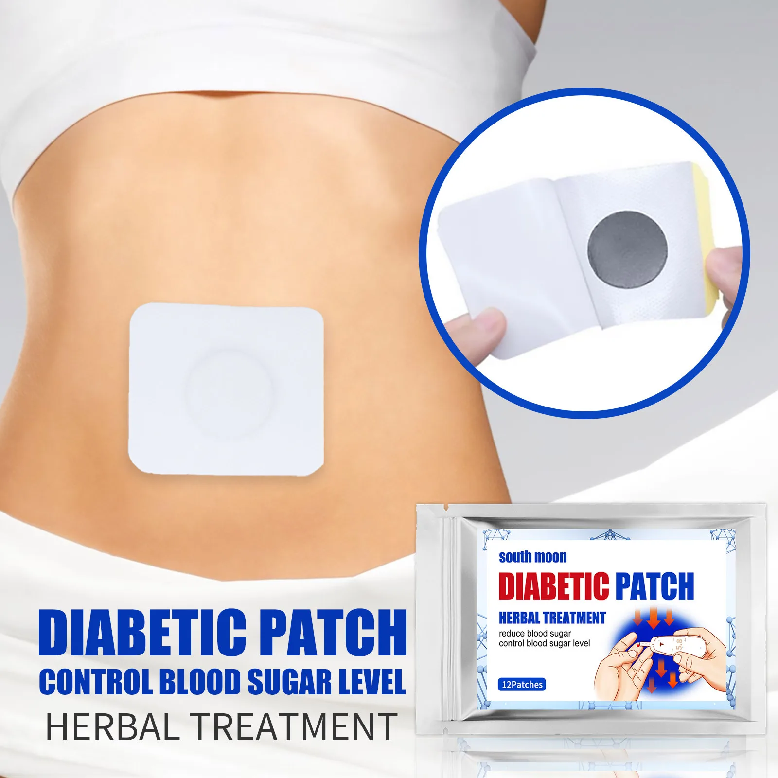 12pcs Diabetic Patches per Bag Lower Blood Sugar