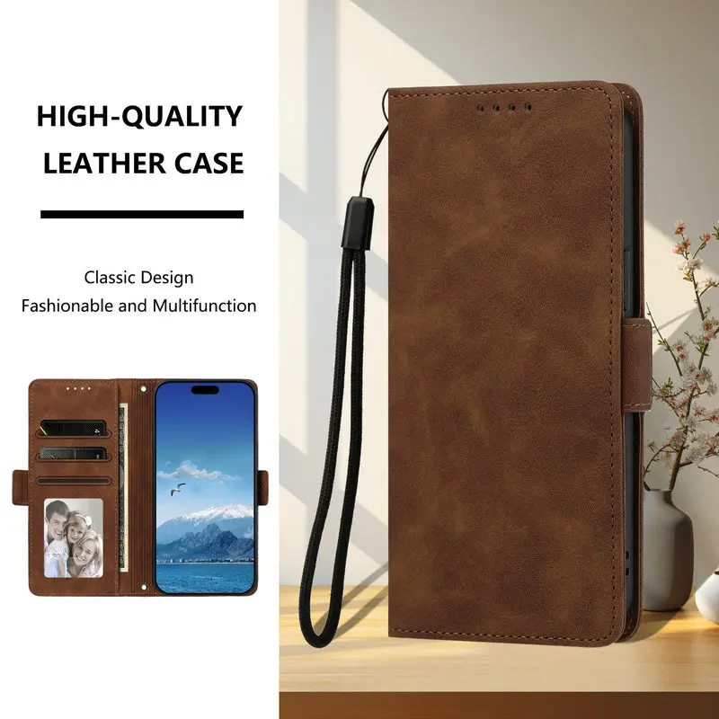 Leather Flip Case Wallet  with 360° Protection