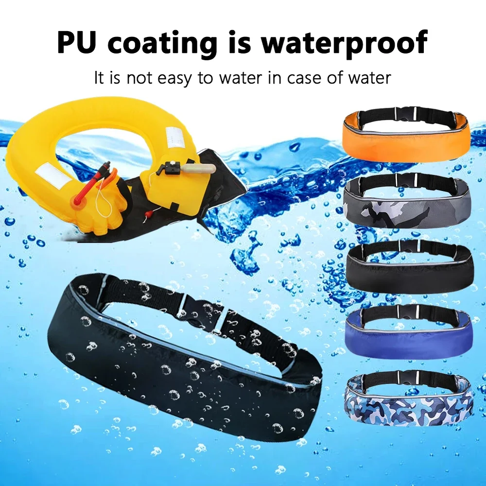 Inflatable Buoyancy Survival Suit Lightweight 100N Buoyancy Life Belt Wear-resistant Adjustable Webbing for Swimming Sea Fishing