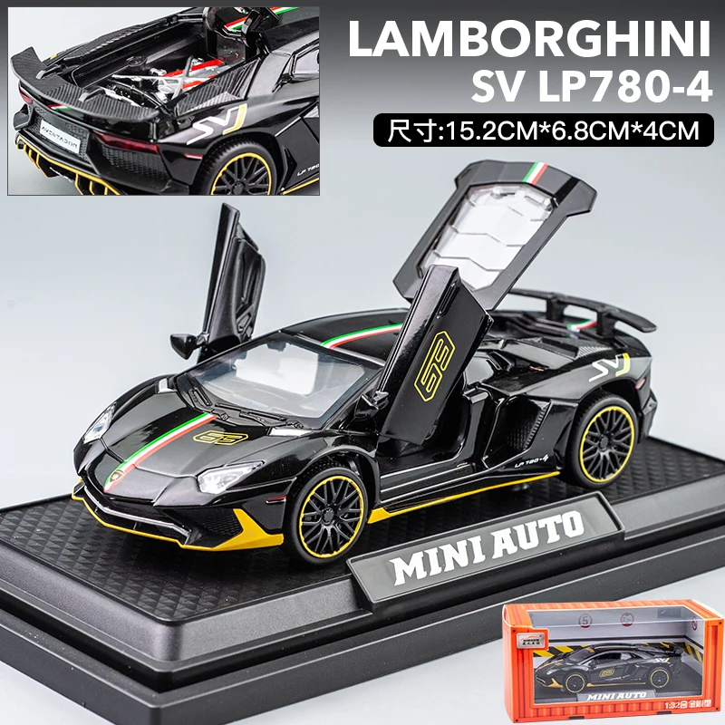 1:32 Lamborghini Aventador SVJ LP780-4 Super Sports Car Alloy