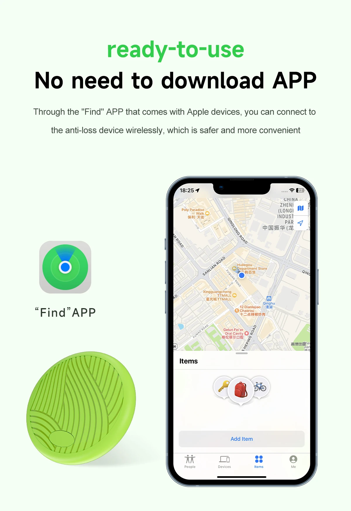 Smart Finder Tag With Apple Find My Key Anti-Lost Device Bluetooth GPS Tracker For Earbud Luggage Wallet Pets Dog MFi Finder IOS