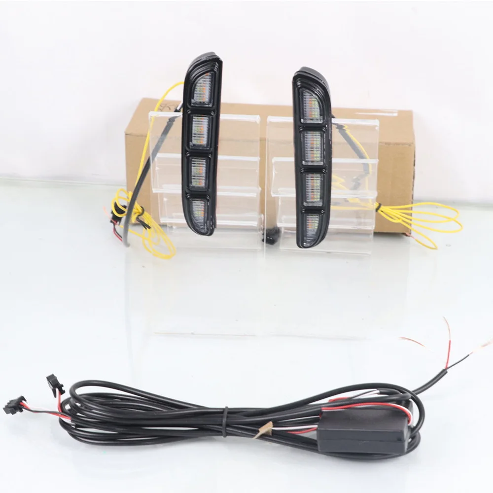 Luglio King Luci Di Marcia Diurna Custodia Per Honda Accord Hybrid 2021 22, 6000K Drl + Streamer Indicatori Di Direzione Gialli + Ice Blue Night Drl