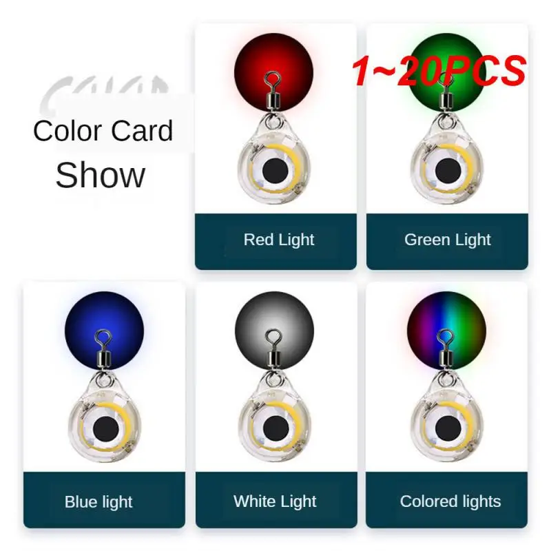 

1 ~ 20 шт., 10-мини-флейта, яркая подводная рыболовная приманка в форме глаза для ловли кальмаров, светящаяся приманка для привлечения