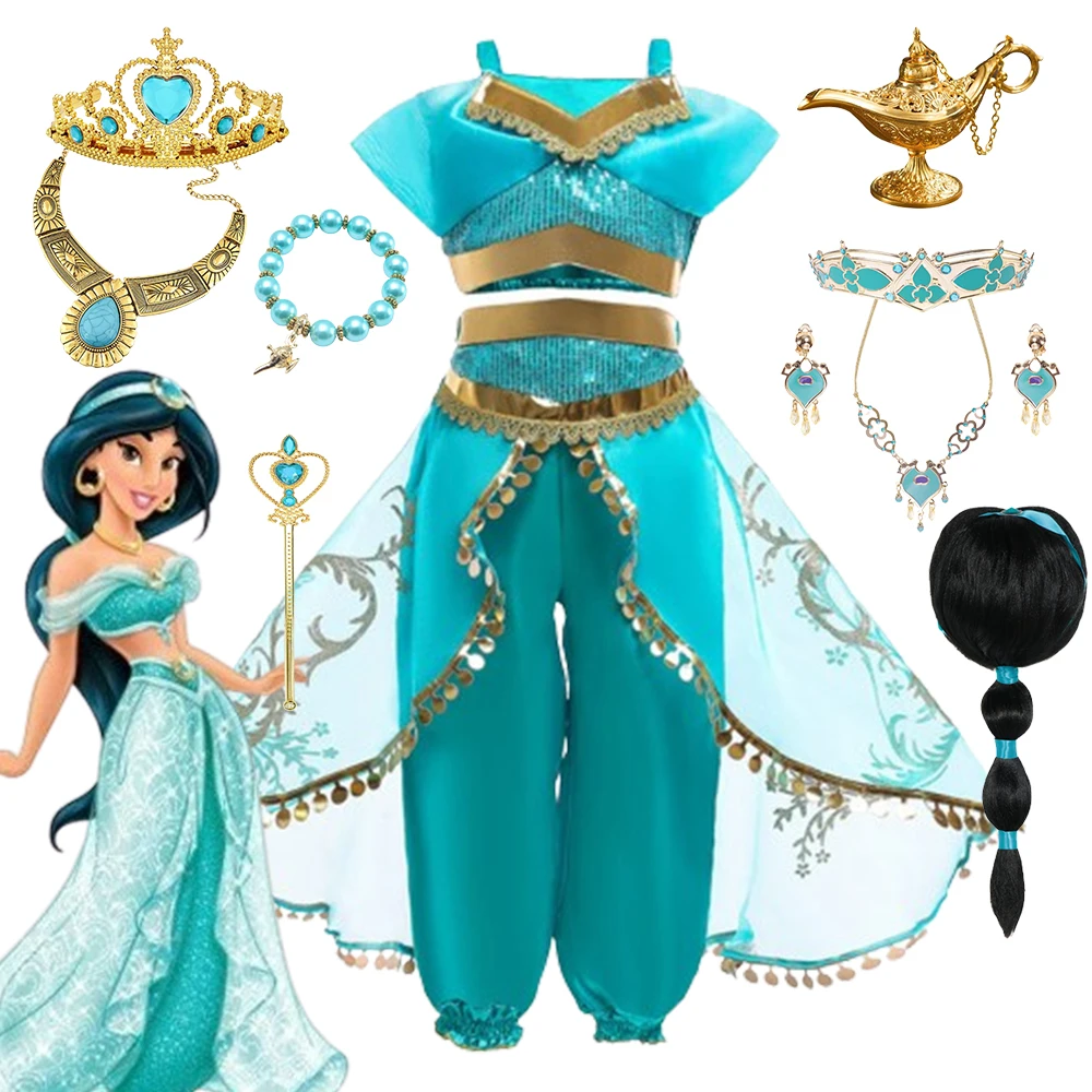 Costume Princesse Disney aladin Déguisement jasmine enfant taille