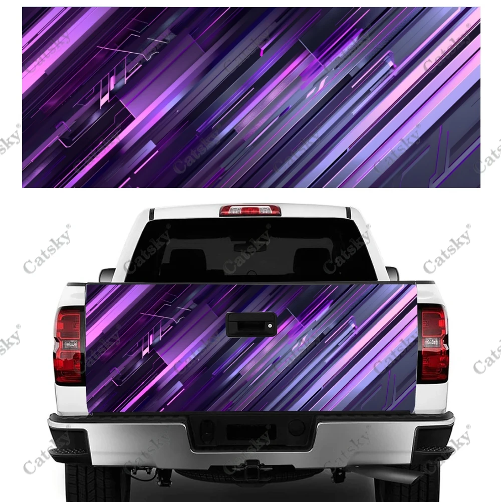 

Абстрактная фиолетовая обмотка для задних ворот грузовика профессиональный класс материал универсальный подходит для полноразмерных грузовиков погодостойкий