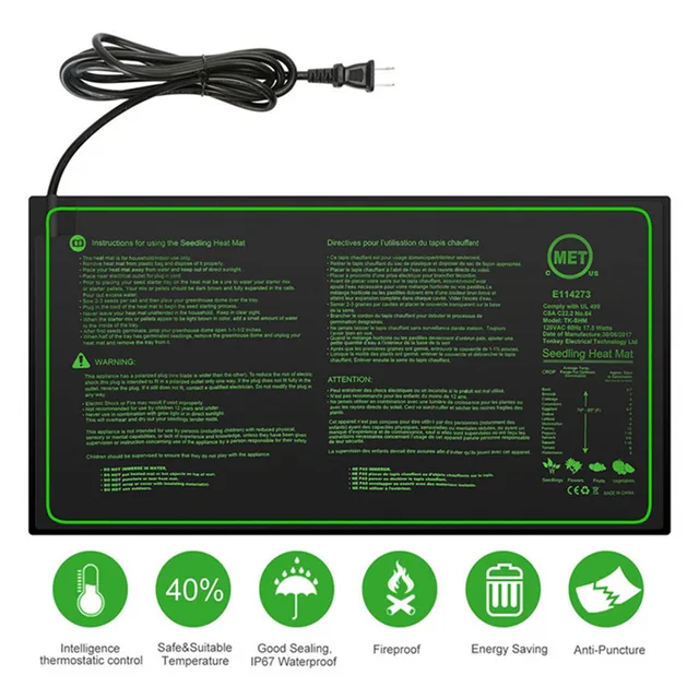1 Pc 50*25 Cm -Es Palánta Fűtés Mat Vízálló Növényi Vetőmag Csírázási Szaporodás Klónindító Pad 110 V/220 V Kerti Kellékek - Image 5