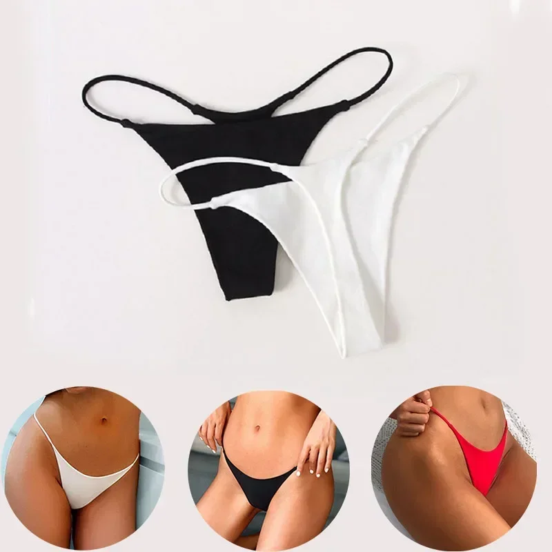 Women Lingerie Sexy G Strings Low-Rise Thong Panties Seamless Low Waist Ladies Briefs