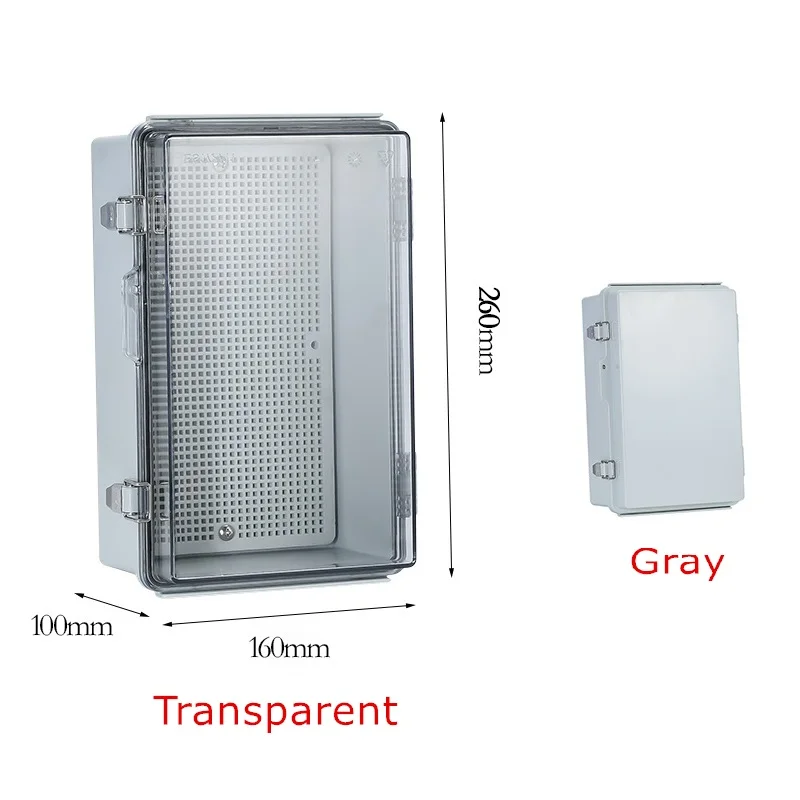 Gratury Boîte De Jonction, Couvercle à Charnière En Acier Inoxydable IP67, Boîtier En Plastique étanche Pour Projet électrique, Plaque De Montage Et Support Mural 290 × 190 × 140 Mm