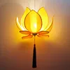 New Chinese Style Cloth Lotus Chandelier Classical Lotus Lamp Buddha Light Zen Buddhist Hall Temple Living Room Dining Room Lamp 2