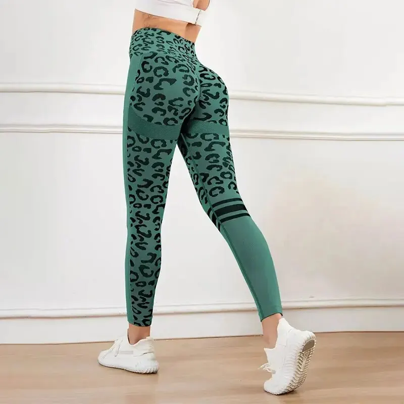 Leopard Print High Waist Stretch Fitness Leggings