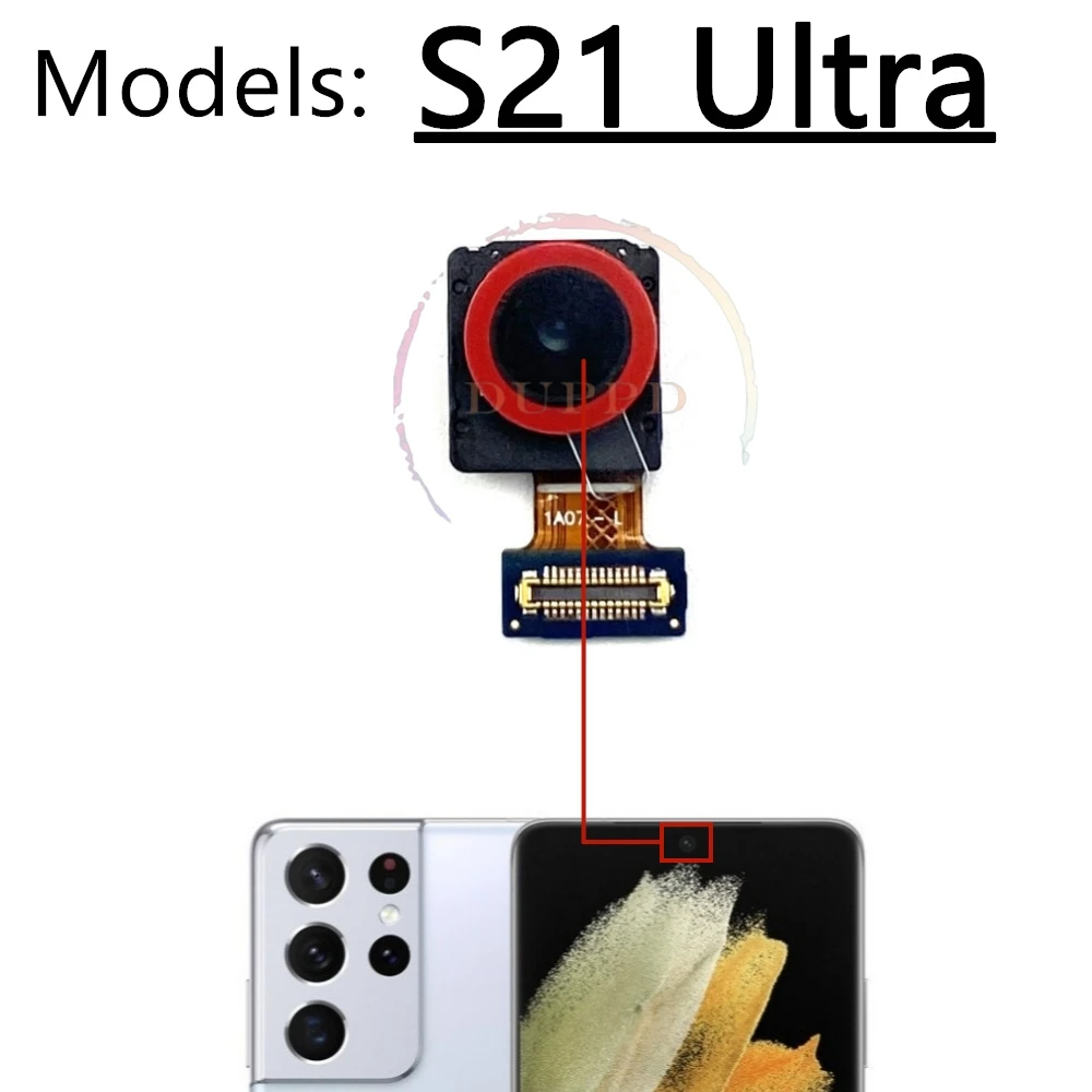Set completo Fotocamera posteriore anteriore per Samsung Galaxy S21 Ultra 5G G998B G998U Frontale Selfie Indietro Modulo fotocamera Pezzi di ricambio - Image 2