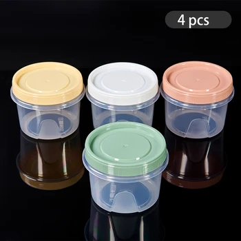 4 pz 500 ml Rotondo Cibo Fresco Scatola di Conservazione Frigorifero Da Cucina Contenitore di Stoccaggio Frutta Snack Barattolo Sigillato Riscaldamento A Microonde 1