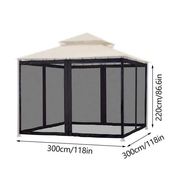 Jardin Patio parapluie tente Camping en plein air moustiquaire maille romain parapluie Net anti-insectes pas de support pas d'auvent tissu 5