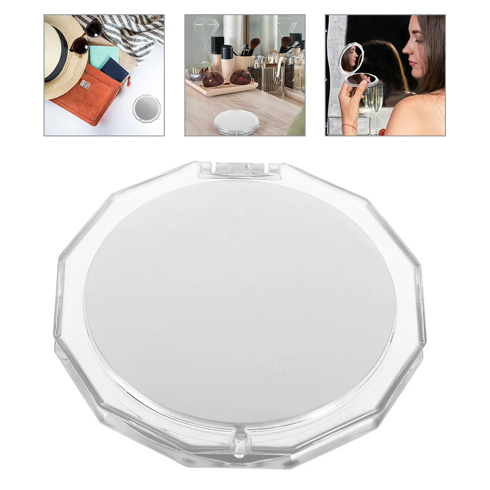 

Folding Vanity Mirror Travel Compact Mini Purse Pocket Hand Women Small Makeup Light