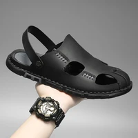 Baotou sandals summer personalized fashion sports and leisure slippers perforated shoes large-sized high-quality leather shoes - Image 6
