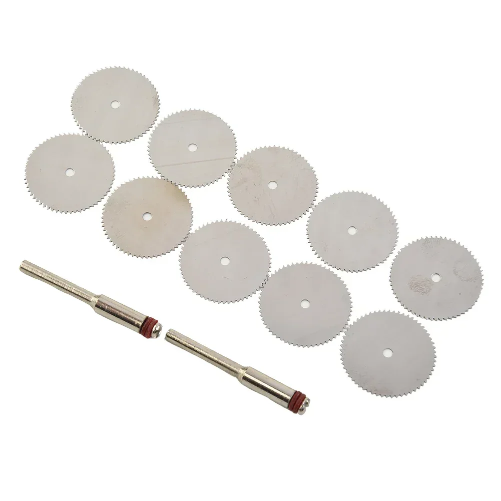 12pcs/Set Cutter Mini 22mm Carbon Steel Circular Saw Disc With Mandrel Cutting Discs Saw Blade For Rotary Tools